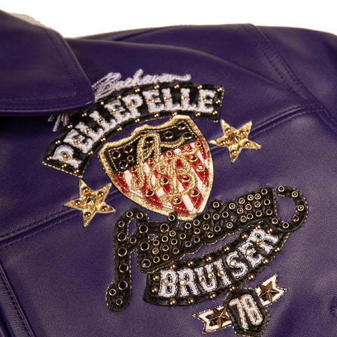 American Bruiser Womens Crop Jacket Purple