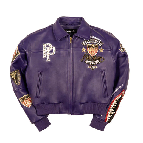 American Bruiser Womens Crop Jacket Purple