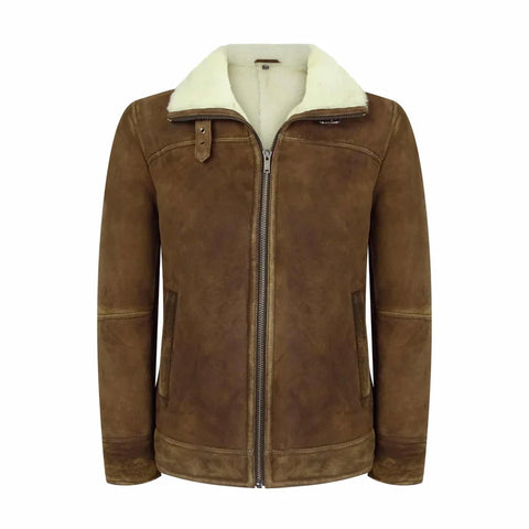 Men's Tan-Brown Shearling Sheepskin Jacket