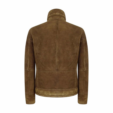 Men's Tan-Brown Shearling Sheepskin Jacket