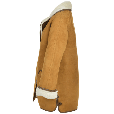 Women Sheepskin Coat Tan