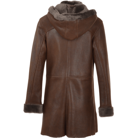Sheepskin Duffle Coat Tobacco