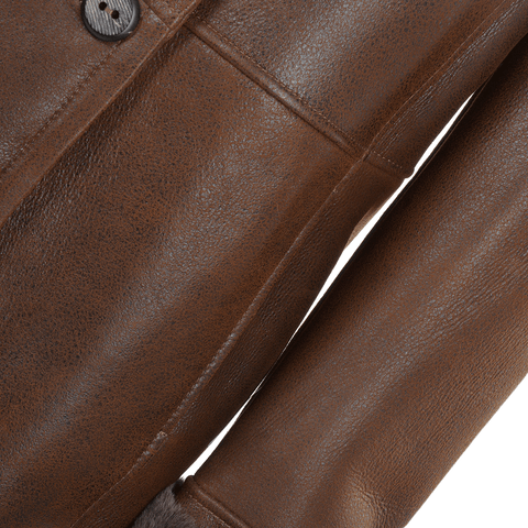 Sheepskin Duffle Coat Tobacco