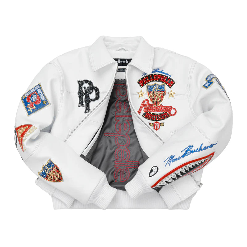 American Bruiser Womens Crop Jacket White