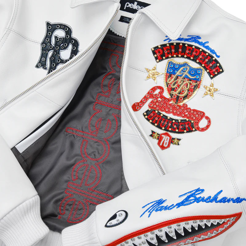 American Bruiser Womens Crop Jacket White