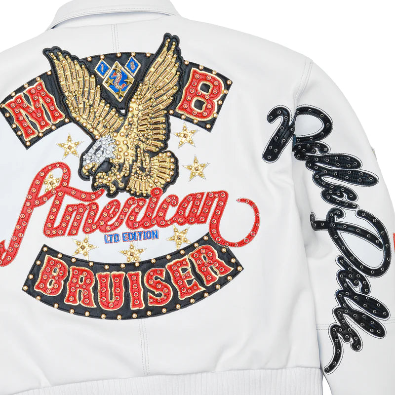 American Bruiser Womens Crop Jacket White