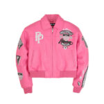 American Bruiser Womens Crop Jacket Pink