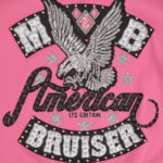 American Bruiser Womens Crop Jacket Pink - Image 6
