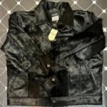 Handmade Genuine Cowhide Jet Black Hair-On Leather Jacket - Natural Cow Skin Fashion Jacket - Image 4