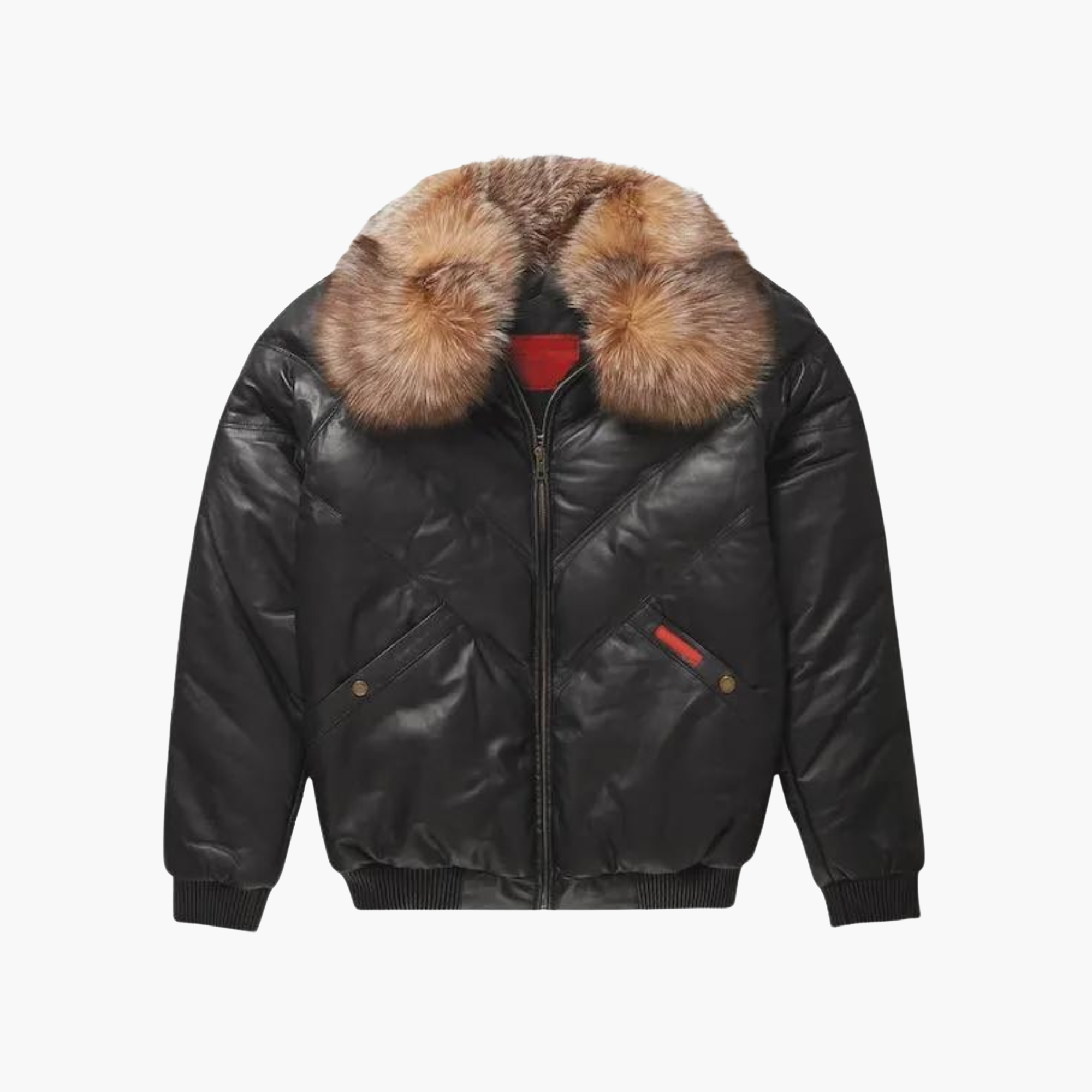 Puffer Fox Fur Collar Jacket (2)