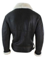 Mens Real Leather Sherling Sheepskin Original B3 Flying Pilot Jacket Warm Winter-B3 Brown Cream - Image 4