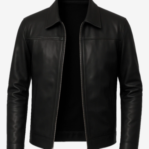 Mark Men’s Black Harrington Lambskin Leather Jacket