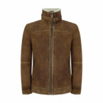 Men's Tan-Brown Shearling Sheepskin Jacket - Image 4