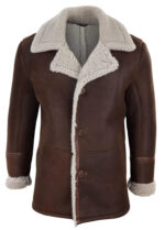 Men's Brown Shearling Sheepskin Jacket