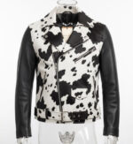 Handmade Genuine Cowhide Hair-On Leather Jacket - Natural Cow Skin Fashion Jacket