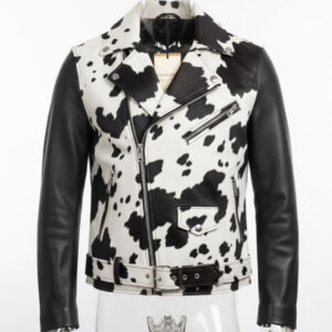 Handmade Genuine Cowhide Hair-On Leather Jacket – Natural Cow Skin Fashion Jacket