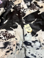 Handmade Genuine Cowhide Hair-On Leather Jacket - Natural Cow Skin Fashion Jacket - Image 3