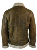 Infinity EK02 Mens Vintage Antique Sherling Sheepskin Cream Fur Air Force Pilot RAF Jacket - Image 3