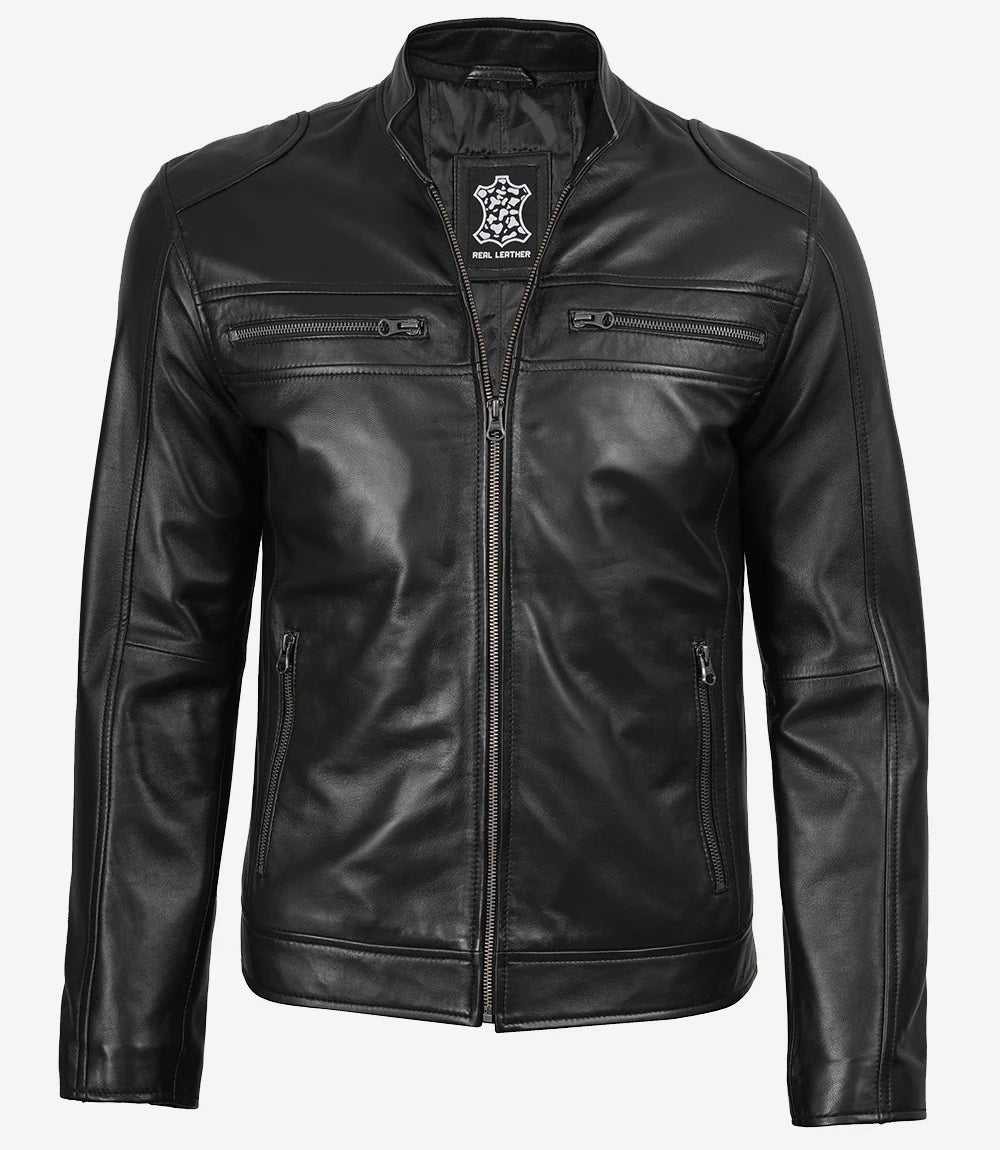 mens-black-biker-jacket