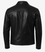 Mark Men's Black Harrington Lambskin Leather Jacket - Image 3