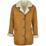 Women Sheepskin Coat Tan