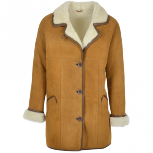 Women Sheepskin Coat Tan