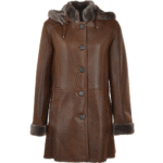 Sheepskin Duffle Coat Tobacco